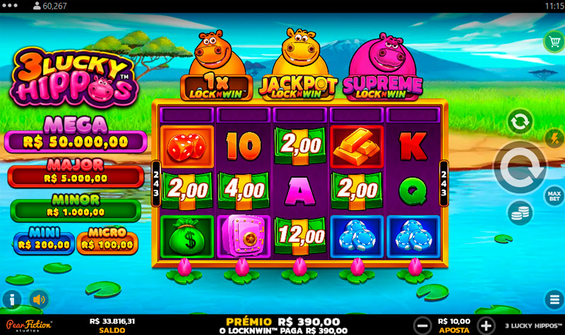3 Lucky Hippos