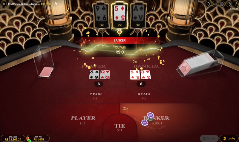 First Person Lightning Baccarat