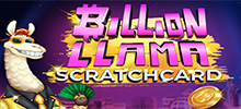 Enjoy our new Billion Llama scratchcard! Scratch golden cards to reveal crypto currencies with great prizes up to 40.000x the total bet by finding three 'Billion Llamas' icons. Our hero is cheering for you!