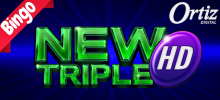 Triple your winnings with New Triple HD! <br/>
<br/>
Experience the new Video Bingo concept and live an adventure with Big Eye and the lucky Hat. <br/>
<br/>
This game starts with an initial drop of 30 balls. You’ll have the opportunity to aquire up to 10 extra balls per round. <br/>
<br/>
Thirteen prizes and a jackpot are waiting for you in this wonderful machine.  <br/>
<br/>
When the Joker appears, it invites you to pick the next number to be drawn from the Extra Bonus Balls!<br/>
<br/>
 Enjoy!